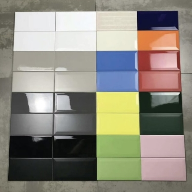 BST Gạch thẻ 75x150 mm vát cạnh xương men subway đơn sắc bóng