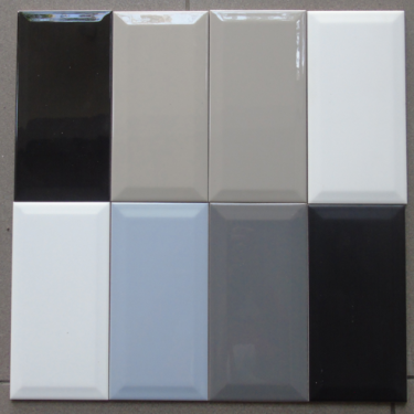 Tổng hơp thẻ 10x20 cm subway đơn sắc men bóng vát cạnh