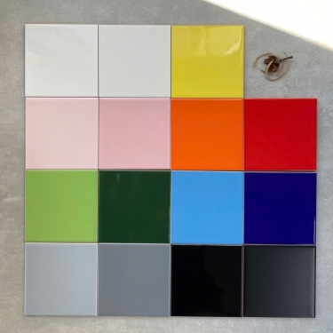 BST Gạch thẻ 10x10 cm subway đơn sắc men phẳng bóng