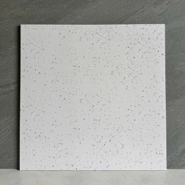 Gạch 60x60 terrazzo màu trắng hạt li ti màu xám mờ