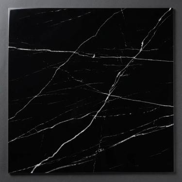 Gạch 100x100 cm màu đen vân tia chớp trắng black maquina siêu bóng