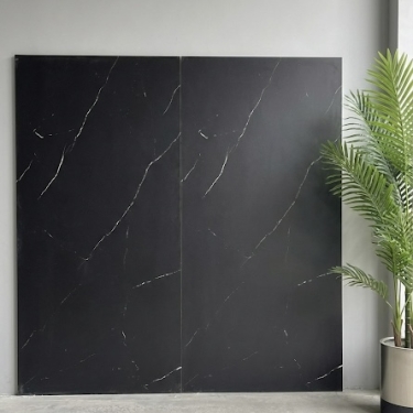 Gạch 60x120 Ấn Độ màu đen vân tia chớp trắng Cracle Black bề mặt mờ