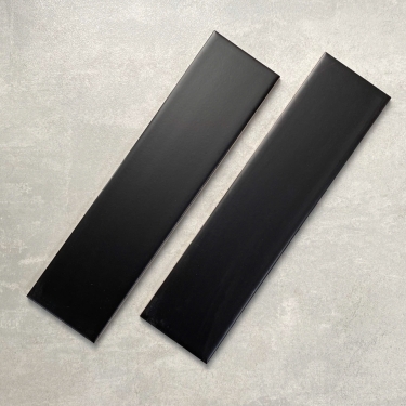 Gạch thẻ 75x300mm Subway màu đen bề mặt mờ phẳng