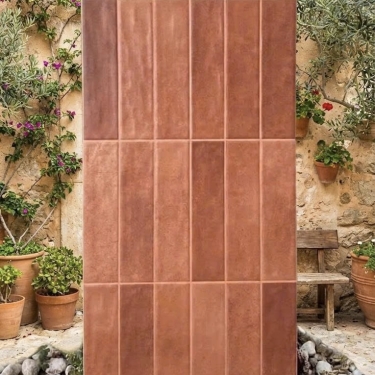 Gạch 30x60 giả thẻ chữ nhật màu nâu cổ - nâu cánh gián hiệu ứng màu ngẫu nhiên bề mặt sóng