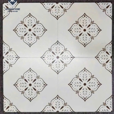 Mẫu gạch bông lát nền 40x40 hoa văn đối xứng sang trọng