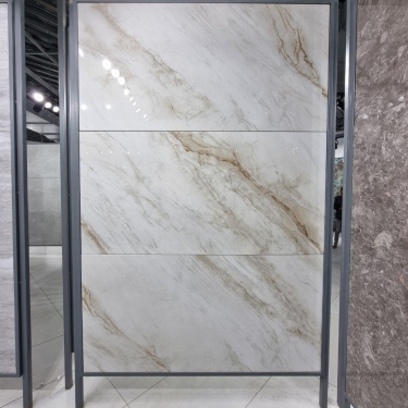 Gạch 80x160 màu kem đá vệt nâu Volcas Radico bóng