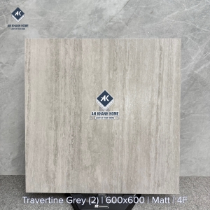 Gạch 60x60 vân travertine màu xám mờ 
