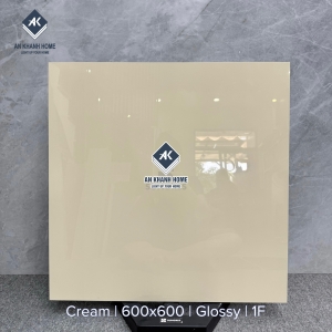 Gạch 60x60 màu kem trơn bóng đơn sắc không vân