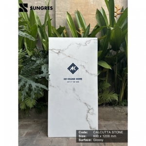 Gạch Ấn Độ 60x120 Trắng khói xám nâu Catuta Stone Bề Mặt Siêu Bóng