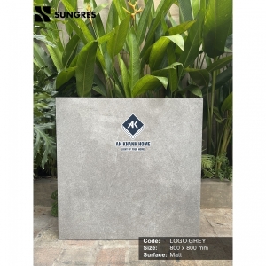 Gạch Ấn Độ 80x80 Vân Xi Măng Màu Xám Lego Grey AK-80.016M Bề Mặt Mờ