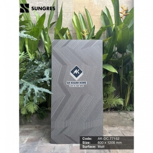 Gạch Ấn Độ 60x120 Xám Decor Bề Mặt Mờ