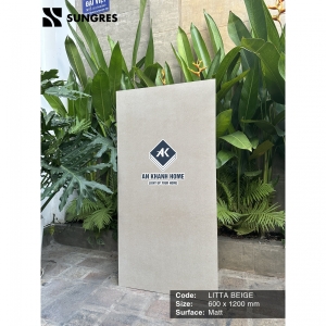 Gạch Ấn Độ 60x120 Kem Litta Beige Bề Mặt Mờ