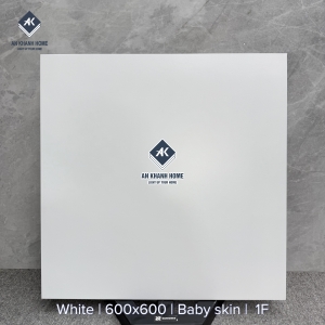 Gạch 60x60 trắng trơn mờ đơn sắc không vân