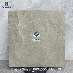 Gạch Ấn Độ 60x60 Kem Vân Đá Fresco Grigio Bề Mặt Mờ