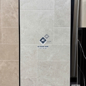 Gạch 60x120 nhiều Modul mờ Travertine giả đá ghép màu xám trắng