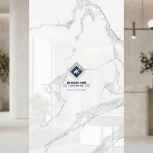 Gạch ấn độ 60x120 trắng Marble vân đá xám khói bóng kính