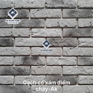Gạch bê tông chămpa giả cổ xám điểm cháy