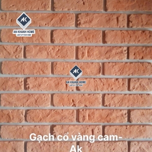 Gạch bê tông giả cổ champa vàng cam