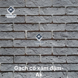 Gạch bê tông giả cổ xám đậm chămpa