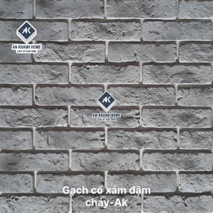 Gạch bê tông giả cổ xám đậm cháy