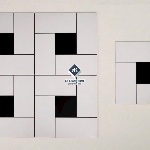 Gạch bông 30x30 hoạ tiết giả thẻ trắng đen            