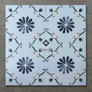 Gạch bông 30x30 nền trắng hoa văn hiện đại   