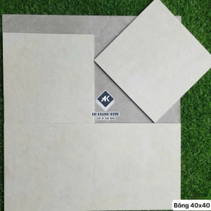 Gạch bông 40x40 bề mặt xám mờ vân xi măng