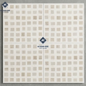 Gạch bông 40x40 hoạ tiết caro ô vuông giả vân gỗ