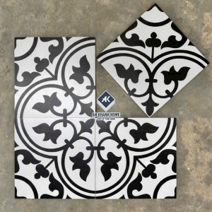 Gạch bông cổ điển 30x30 hoạ tiết đen