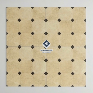 Gạch bông cổ điển 30x30 kem hiệu ứng nhấn hình thoi                          