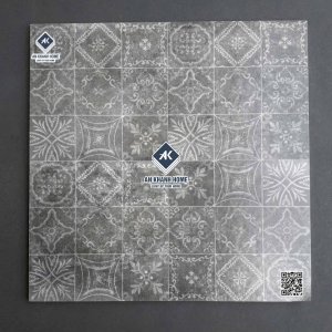 Gạch bông giả cổ 40x40 hoa văn xám đen