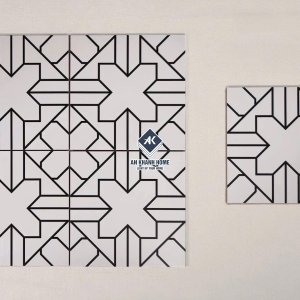 Gạch bông hoa văn trắng đen 30x30 trung quốc