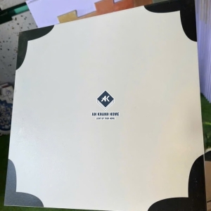 Gạch bông lát nền 30x30 nền trắng nhấn góc đen