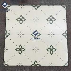Gạch bông lát nền 40x40 hoa văn cổ điển nền trắng xám