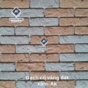 Gạch cổ bê tông champa vàng đất xám