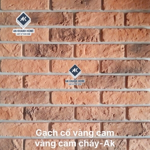 Gạch cổ bê tông màu vàng cam cháy
