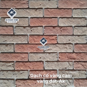 Gạch giả cổ vàng cam vàng đất chămpa