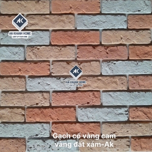 Gạch cổ vàng cam vàng đất xám