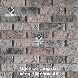 Gạch giả cổ chămpa vàng đất cháy