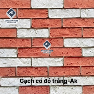 Gạch giả cổ đỏ trắng ốp tường   