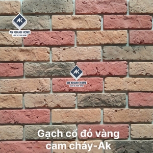 Gạch giả cổ đỏ vàng cam cháy
