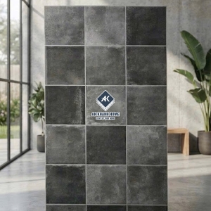 Gạch giả thẻ màu xám đen giả cổ 40x80 trung quốc