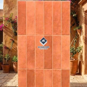 Gạch giả thẻ mix màu cam nâu đỏ 40x80 trung quốc