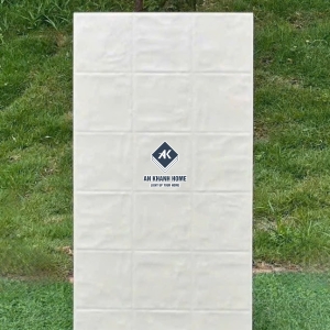 Gạch giả thẻ trung quốc 40x80cm kem lượn sóng