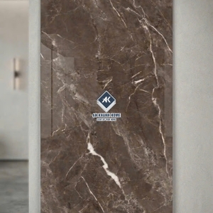 Gạch khổ lớn 60x120 màu nâu đậm vân đá Marble bóng kính