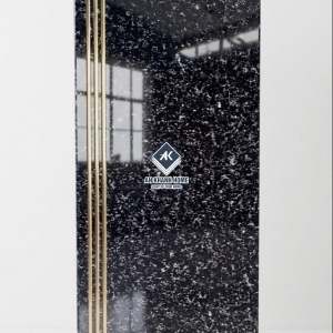 Gạch lát cầu thang 47x120 nhũ vàng giả vân đá đen hoa cương