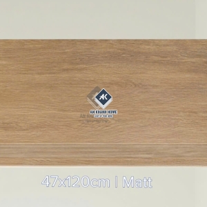 Gạch lát bậc cầu thang vân gỗ 47x120cm bề măt mờ chống trơn