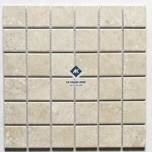 Gạch Mosaic màu vàng kem cổ điển sang trọng