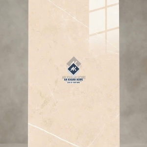 Gạch ốp lát ấn độ 60x120 bóng kính màu vàng kem vân trắng