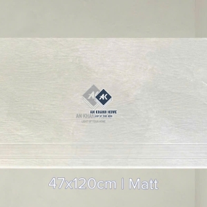 Gạch ốp lát cầu thang đá granite 47x120 bề mặt mờ màu xám trắng